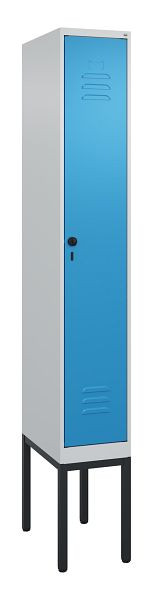 C+P Umkleidespind Classic PLUS, Gestell, 2120x300x500mm, 7035/5012, Drehriegel, 0800307-10 S10004