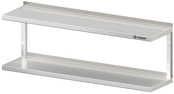 Stalgast Doppel-Wandbord mit Winkelkonsolen, 1500x400x390 mm, verschweißt, VWB15405