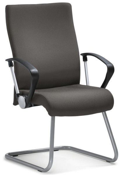 Deskin Besucherschwinger DV 30 mit Armlehnen, Dunkelgrau, 445 x 585 x 995 mm, 225089