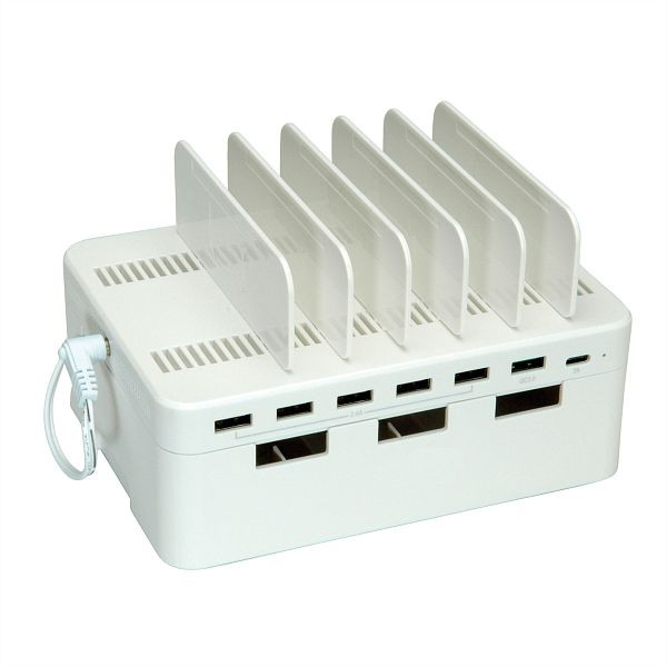 VALUE USB Ladestation, 7 Ports (5x Typ A, 1x QC3.0, 1x Typ C), 19.99.1069