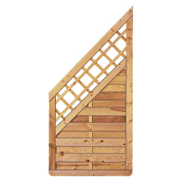 T&J Avantgarde-Serie Ranki Ecke, 90 x 180/90 cm, kdi-grün, Rahmen 45/68 mm, Lamellen glatt, 23923