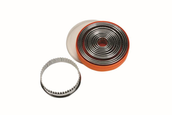 Schneider Ausstechersatz rund gezackt 12-teilig, Edelstahl, Materialstärke: 0,4, 0,5 mm, 199503
