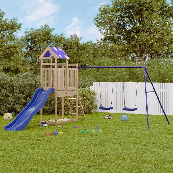 vidaXL Spielturm Imprägniertes Kiefernholz, Material: PP (Polypropylen), Metall, 3279081