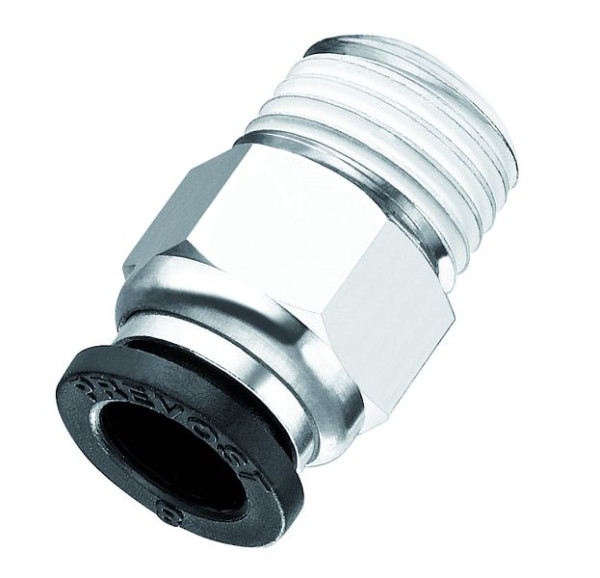 Prevost Gerade Einschraubverbindung mit konischem Außengewinde - RPD MR, AG BSPT= R 1/8, für Schlauch mit Außen-Ø= 4 mm, VE: 10 Stück, RPD MR0400