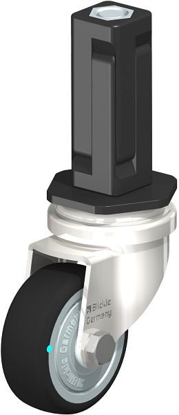 Blickle LRXA-PATH 50KD-FK-EXV03 Edelstahl-Apparate-Lenkrolle mit Expander, Thermoplastisches Polyurethan, Grau, 853344