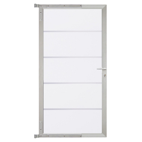 T&J FARÖ-Tor-Komplettset, 90 x 175 cm, weiß/silber, 44142