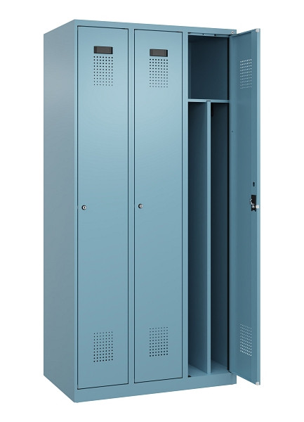 C+P Spind Evolo PLUS, 3 Abteile, 1850x900x500mm, 0010/0010, Verschluss Zylinderschloss, 049000-30F S10048