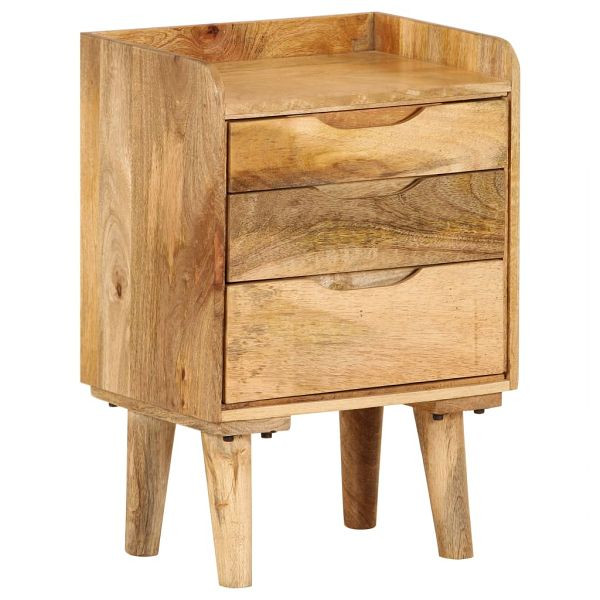 vidaXL Nachttisch Mangoholz Massiv 40 x 30 x 59,5 cm, 246788