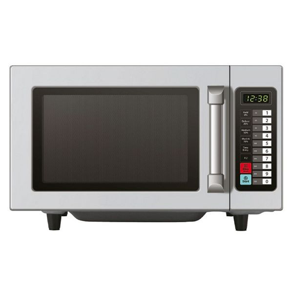 Gastro-Inox Mikrowelle 1000W, 1000 Watt Mikrowellenleistung, digital mit Berührungstasten, 101.301