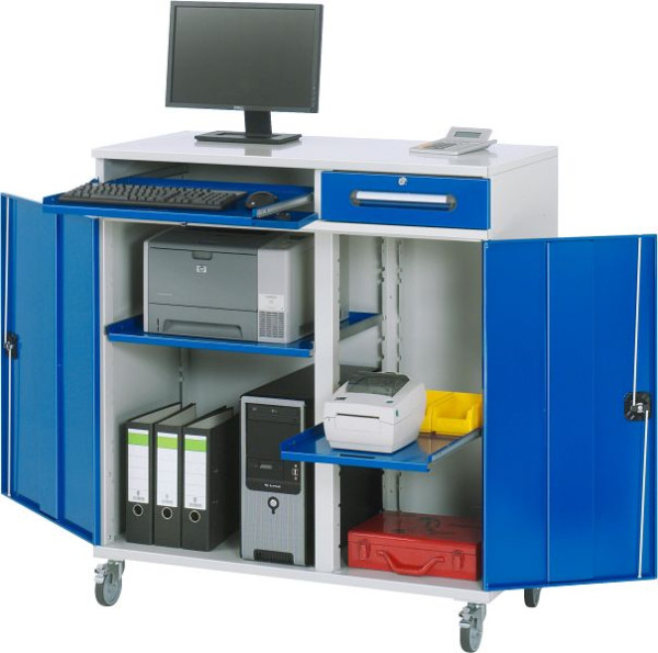 RAU Computer-Schrank 99, B1100xT520xH1185mm, mobil, 07-1100T-M99F.11