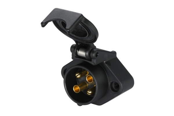 HELLA Steckdose, 24V, 4-polig, Stecker: Schraubkontakt, schwarz, 8JB 001 944-011