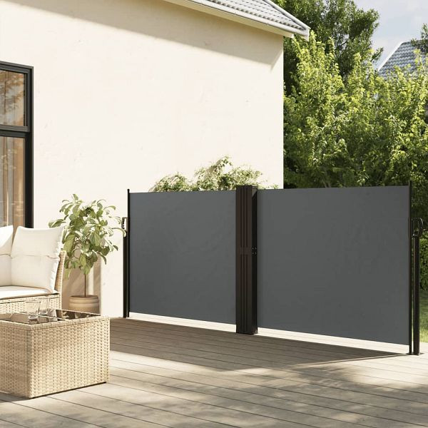 vidaXL Seitenmarkise Ausziehbar Anthrazit 120x600 cm, 4004598