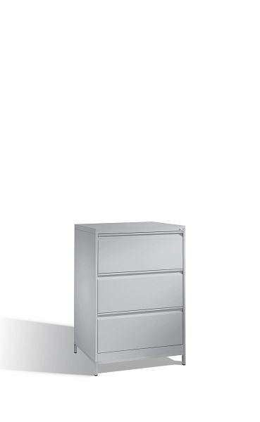 C+P Karteischrank Acurado, H1045xB787xT590mm, Farbe: Weißaluminium, Griffleiste, mit Gestell, 12923-322 S10023