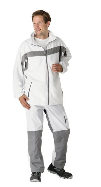 Planam Plaline Fleecejacke, reinweiß/zink, Größe XS, 2563040