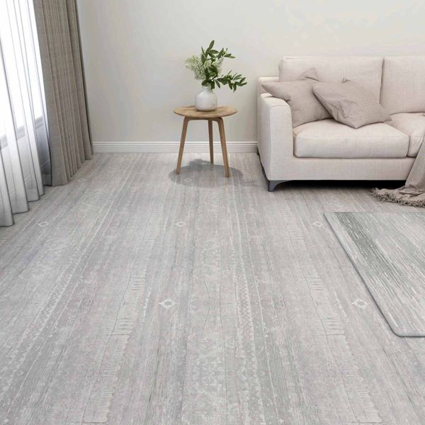 vidaXL Bodenplanken 55-teilig Grau 5,11 m² PVC, 42046347