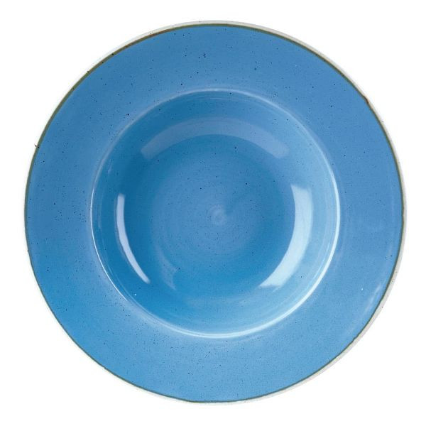 Churchill Stonecast, runde Schüssel mit breitem Rand, Kornblumenblau, 277 mm, (12 Stück), DF782