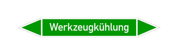 Schilder Klar Rohrleitungskennzeichen Werkzeugkühlung, 33000x90 mm Folie selbstklebend, 101483/90