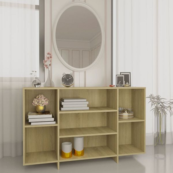 vidaXL Sideboard Sonoma-Eiche 120x30x75 cm Holzwerkstoff, 809623
