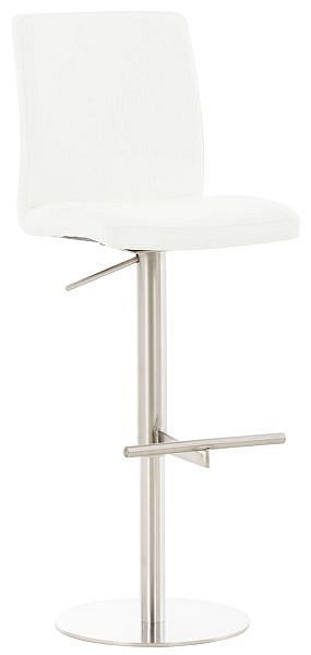 CLP Barhocker Cadiz Kunstleder edelstahl, weiß, 308581