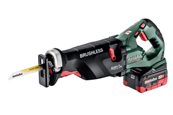 metabo Akku-Säbelsäge SSEP 18 LTX BL MVT metaBOX 165 L, inkl. 2 Akkus und Ladegerät, 602258810