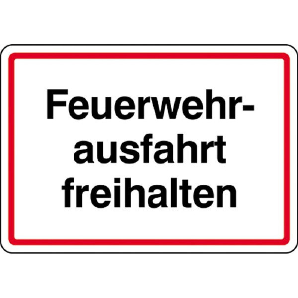 Stein HGS Feuerwehrausfahrt freihalten, 500 x 350 mm, 11.2754