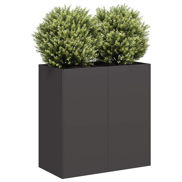 vidaXL Pflanzkübel Schwarz 80x40x80 cm Kaltgewalzter Stahl, 860710