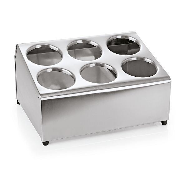 WAS Besteckbehälter für sechs Köcher, Chromnickelstahl, 1595006