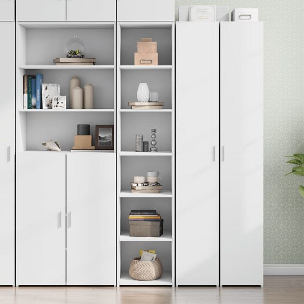 vidaXL Highboard Weiß 40x41x185 cm Holzwerkstoff, 3281666
