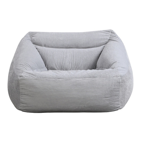 HOME DELUXE Sitzsack Sessel COZY - Cord Optik, Farbe Hellgrau, 50798