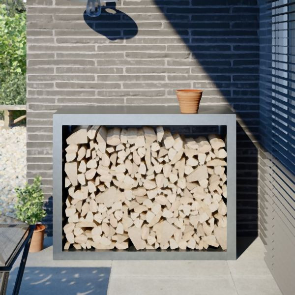 vidaXL Brennholzregal 100x40x80 cm Verzinkter Stahl, 850980