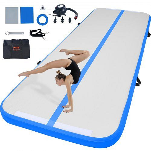 VEVOR Gymnastik-Luftmatte, mit Elektrischer Pumpe, 300 x 101 x 10 cm Blau, ZFXKKFQD10FTTCUSCV2