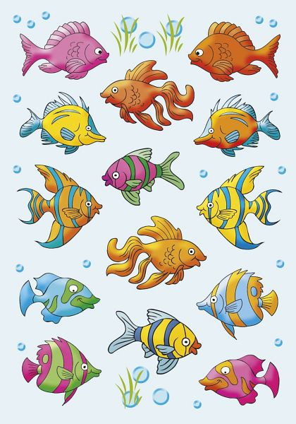 HERMA 3333 Sticker DECOR Fische, VE: 10 Stück, 3333, 4008705033336