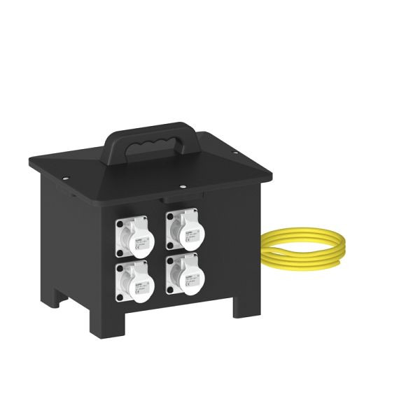ELSPRO Mobiler Sicherheitstransformator AACHEN, 1500 VA, Steckdosen: 4 CEE 42 V 16 A 2 p, 3980106
