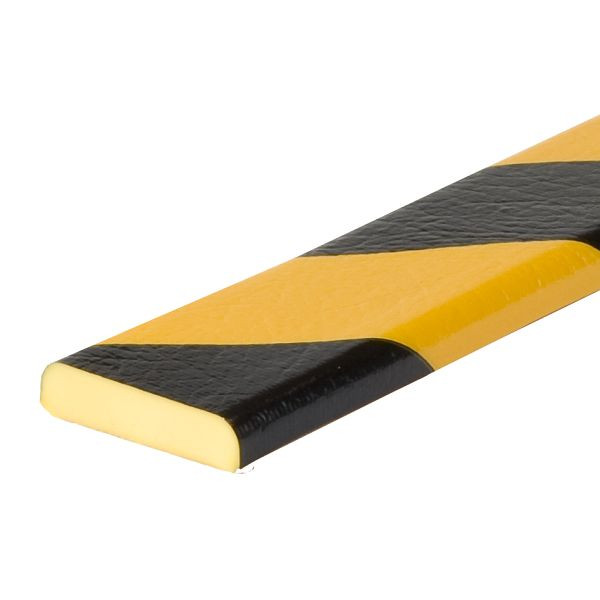 SafetyMarking Warn- und Schutzprofile - Flächenschutz, Prallschutz: Rechteck 40/11, Typ F, LxBxH 500x4x1,1 cm, gelb/schwarz, selbstklebend, DC10025