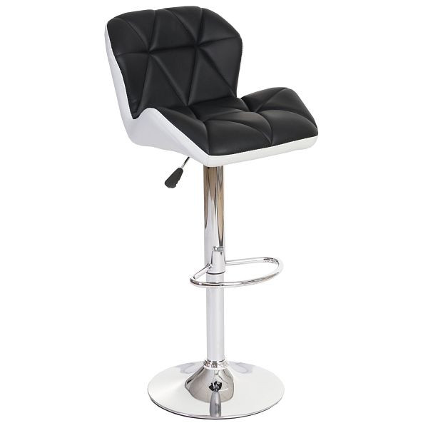 Mendler 2er-Set Barhocker HWC-A92, Barstuhl Tresenhocker, höhenverstellbar Kunstleder, schwarz, 49156