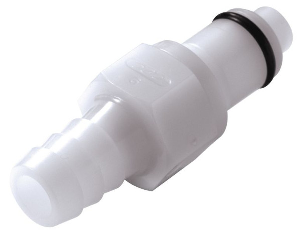 Bürkle Schnellverschluss- Kupplungen NW 6,4 mm, Vaterteile, Schlauchnippel mit Schlauchtüllen POM, Ø: 8 mm, mit Ventil, 8771-1150