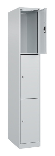C+P Schließfachschrank Evolo PLUS, 3 Fächer, 1850x300x500mm, 7035/7035, 049000-103 S10013