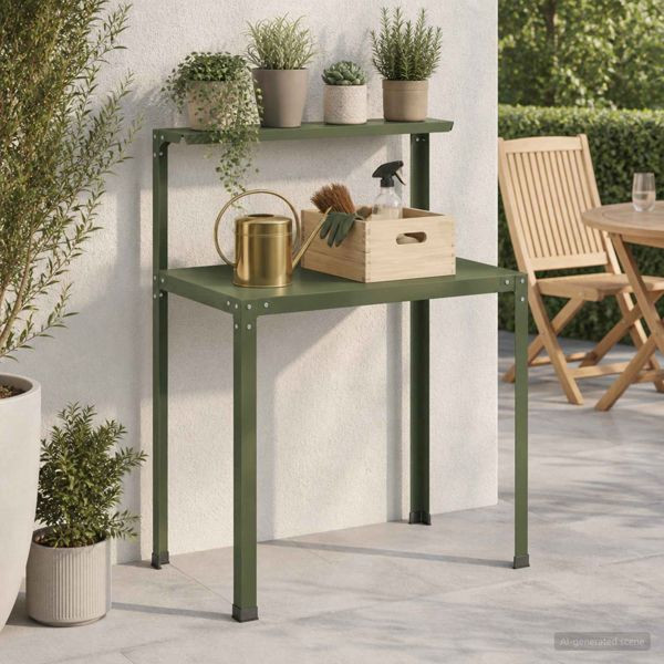 vidaXL Pflanztisch 100 x 50 x 104 cm Pulverbeschichteter Stahl, 8014900