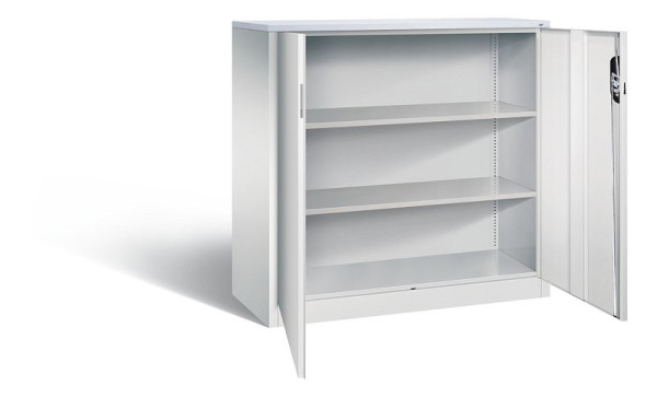 C+P Büroschrank Acurado, H1200xB1200xT500mm, Farbe: Lichtgrau, Muldengriff, 3 OH, 9487-1200 S10195