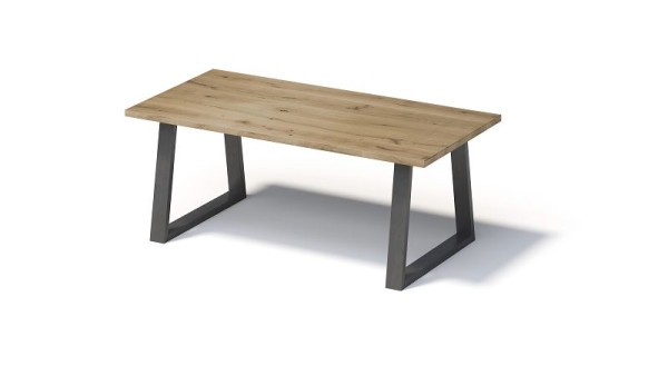 Bisley Fortis Table Regular, 2000 x 1000 mm, gerade Kante, geölte Oberfläche, T-Gestell, Oberfläche: natürlich / Gestellfarbe: blankstahl, F2010TP303