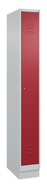 C+P Umkleidespind Classic PLUS, Sockel, 1950x250x500mm, 7035/3003, Zylinderschloss, 080020-19 S10016