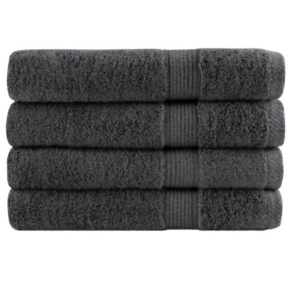 vidaXL Premium-Handtücher SOLUND 4 Stk. Anthrazit 100x200 cm 600 g/m², 137173