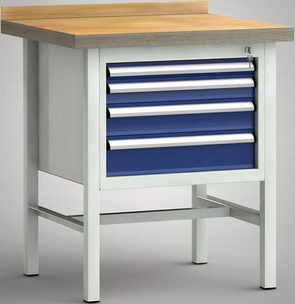 KLW Standard-Werkbank - 1500 x 700 x 900 mm L x T x H (ERGO-Version), 50EA/75EA/100EA/125EA, WS058E-0750M40-E7021