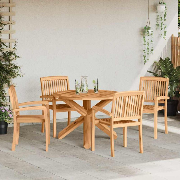 vidaXL Garten Essgruppe, 3er Set, Braun Massivholz Akazie, 3255792