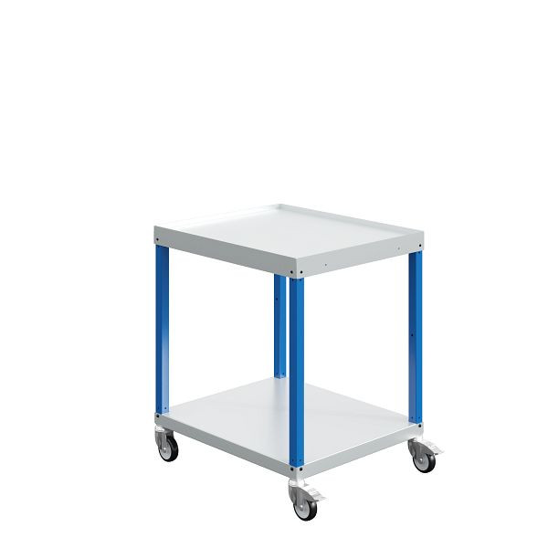 SOFAME Transportwagen CAR, 2 Ablageböden, B700 x T 1215 x H 910 mm, Lichtgrau RAL 7035, W020060012GCGC
