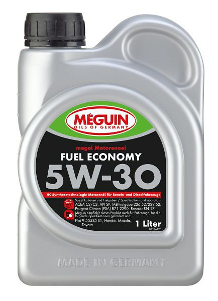 Meguin megol Motorenöl Fuel Economy SAE 5W-30, Kanister Kunststoff, VE: 1 Liter, 9440