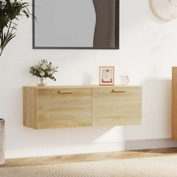vidaXL Wandschrank Sonoma-Eiche 100x36,5x35 cm Holzwerkstoff, 812945