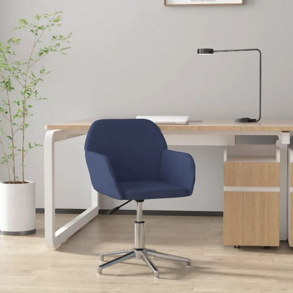 vidaXL Bürostuhl Drehbar Blau Stoff, 344724, 8720287108320
