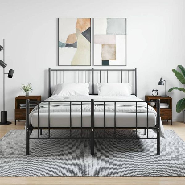 vidaXL Nachttische 2 Stück Braun Eichen-Optik 40x35x47,5cm Holzwerkstoff, 827467