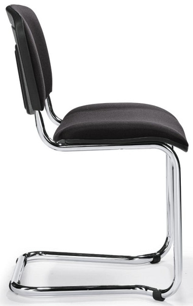 Deskin Besucherschwinger ISO, Gestell verchromt, Bezug Stoff Delta1, Farbe dunkelgrau, 220295